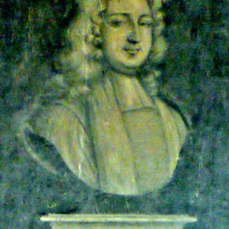 Fig 2 Close up of painted bust of Revd Theophilus Pickering