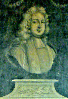 Fig 2 Close up of painted bust of Revd Theophilus Pickering