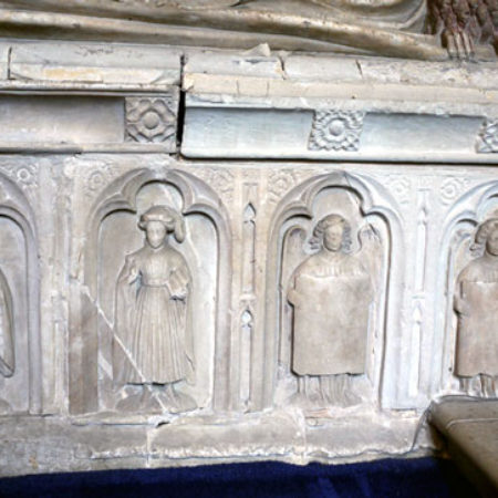 Fig 3 Detail of tomb chest figures