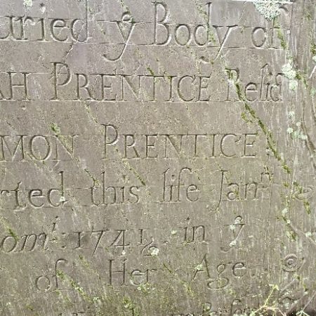 HEPZIBAH PRENTICE, Relict of SOLOMON PRENTICE, Old Cambridge Burying Ground, Cambridge, MA, (N. Lamson/attrib., Photo DL)